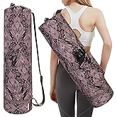 sportsnew Yoga Mat Bag with Water Bottle Pocket and Bottom Wet Pocket, Exercise Yoga Mat Carrier Multi-Functional Storage Bag, Patent pending