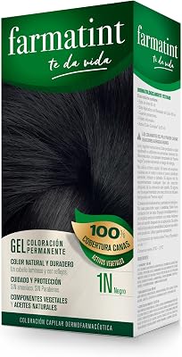 Gel 1N Negro, Tinte Cabello Sin Amoníaco, 135 ml
