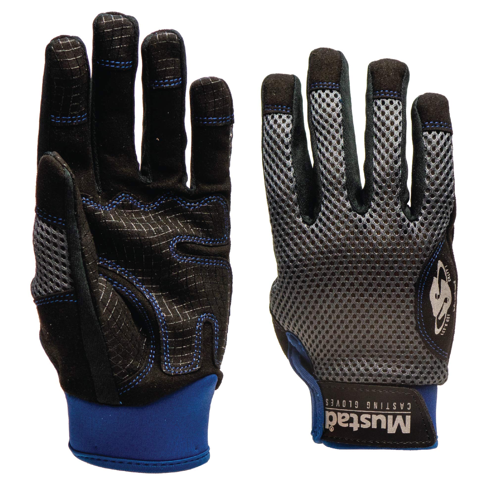 Mustad Casting Gloves, Pair Size L L