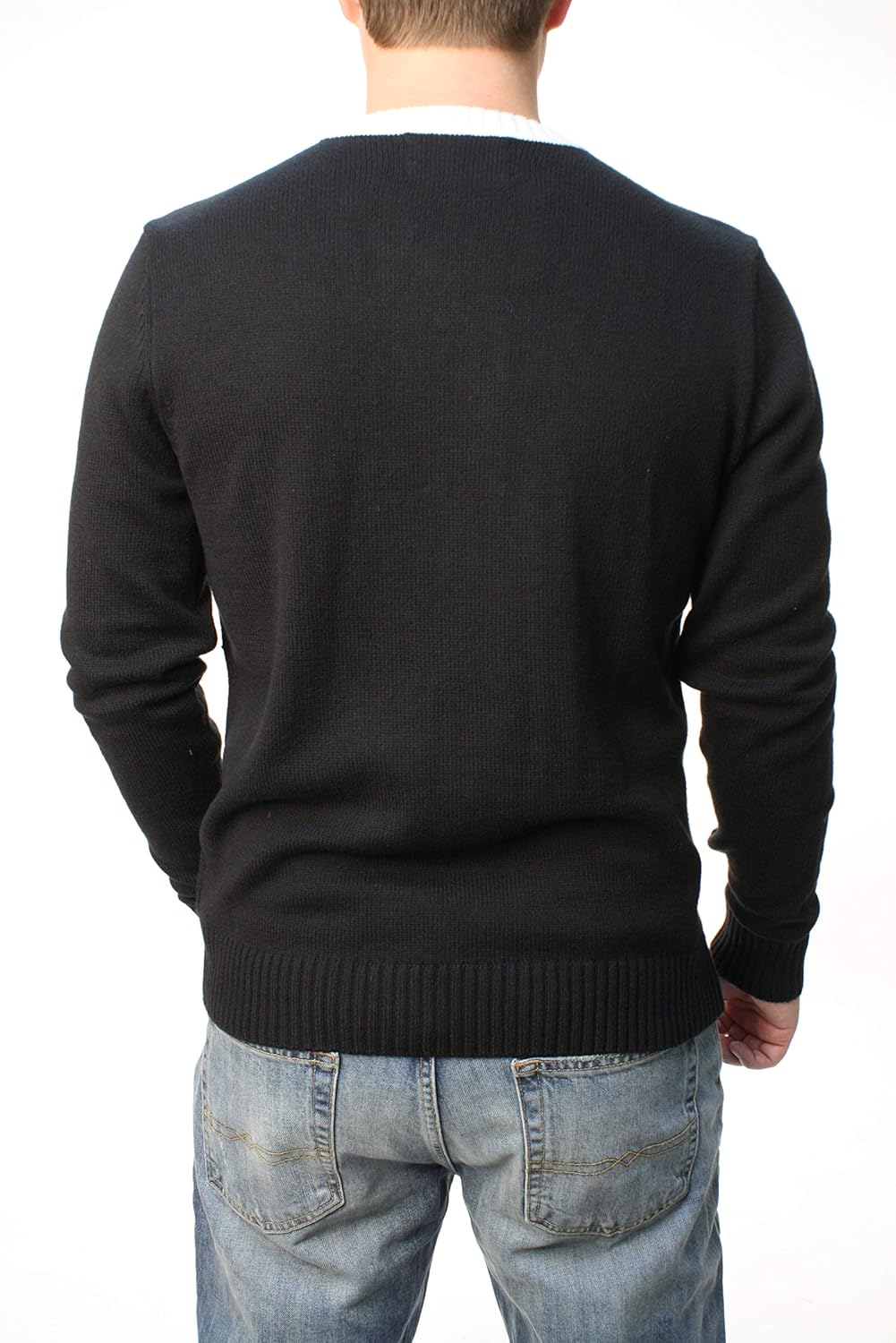 Amazon Com Ugly Christmas Sweater Mens Bow Tie Felt Embossed Tuxedo Pullover Sweater Black Small Clothing