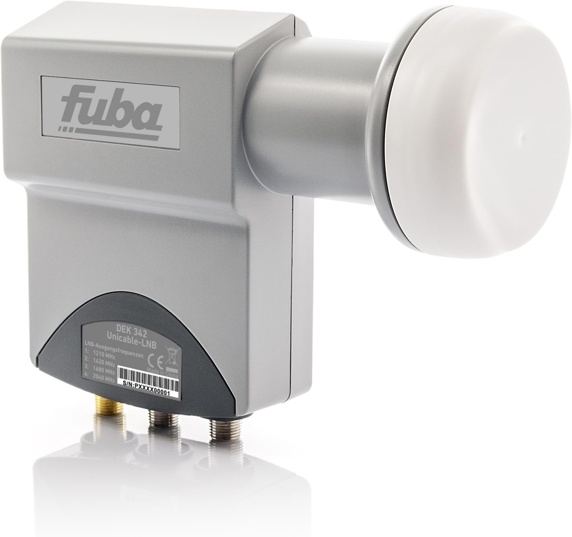 Fuba DEK 342 Uni Cable LNB Test Winner 4 Part NEHME HDTV 3D 4 K Grey