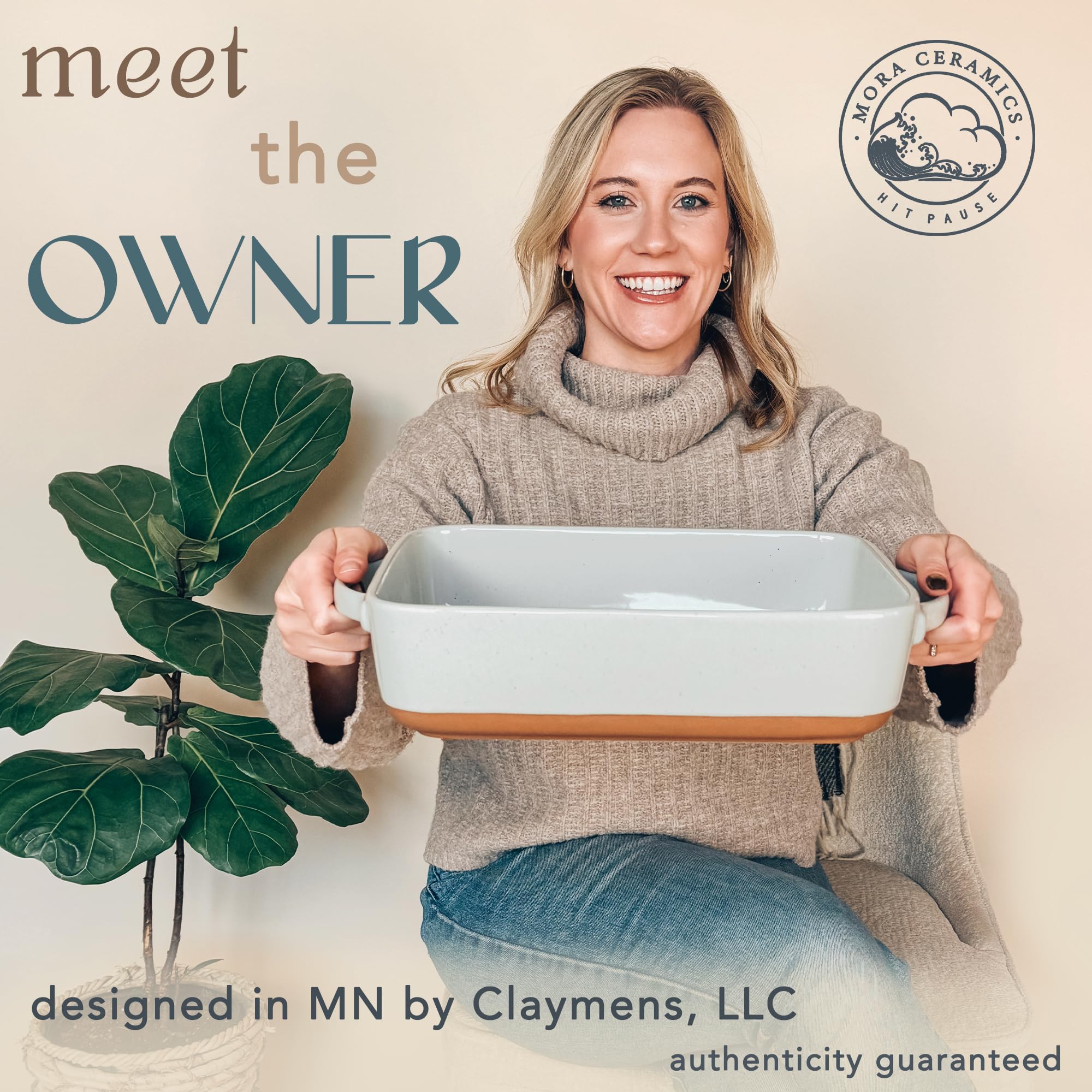 Mora 9x13in Deep Porcelain Baking Dish - Oven to Table, Freezer Safe