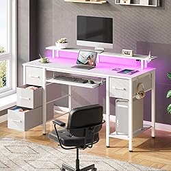Seventable Computer Desk 47.2" with LED Lights