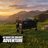 MoverX 150L Festival Trolley on Wheels Folding Wagon Black view 6