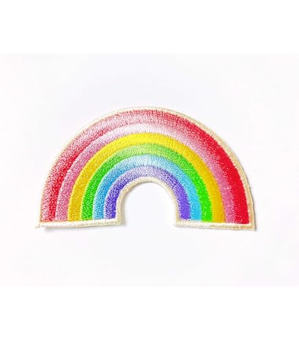 thumbnail image 2 of Peace Rainbow Flag Patch - Iron On / Sew On Embroidered Badge - Gay Pride LGBT Applique 2 of 5