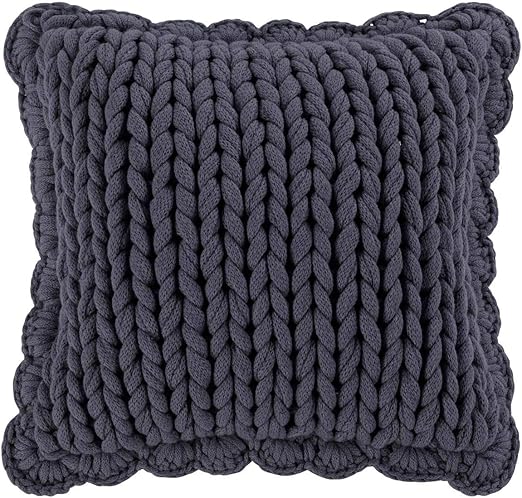 Amazon Com Throw Pillow Chunky Knit Indigo By Donna Sharp