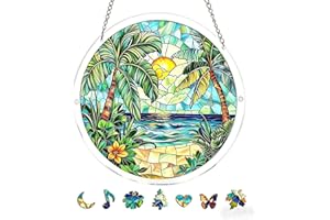 Acrylic Puzzle Suncatcher, Stained Glass Jigsaw Puzzle Kit for Adults, Irregular DIY Window Hanging Decor, Brain Teaser Craft