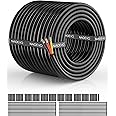 NAOEVO 18 Gauge Wire 3 Conductor Electrical Wire, 18 AWG Stranded PVC Cord, 12V Low Voltage/Tinned Copper/Flexible Cable for Automotive Wiring, Lamp Cord, Marine Cable (100FT)