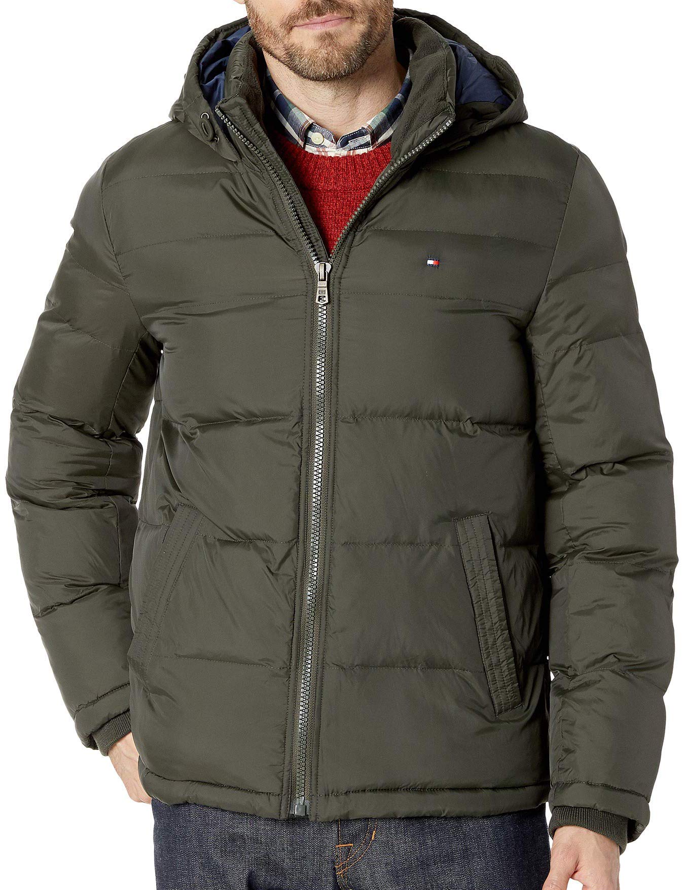 tommy hilfiger classic hooded puffer jacket
