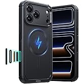 ESR for iPhone 17 Pro Max Case, 7X Military-Grade Drop Protection, Shock-Absorbing Rugged Cover with Camera Control Button, MagSafe Accessories Compatible, Cyber Series, Black