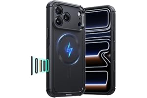 ESR for iPhone 17 Pro Max Case, 7X Military-Grade Drop Protection, Shock-Absorbing Rugged Cover with Camera Control Button, MagSafe Accessories Compatible, Cyber Series, Black