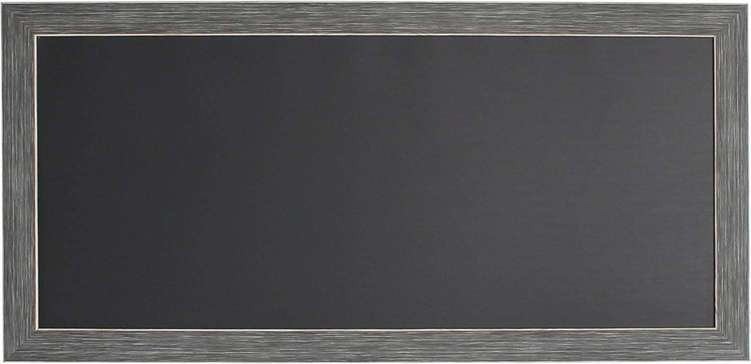 DesignOvation Wyth Framed Magnetic Chalkboard, 13x26, Gray: Home & Kitchen