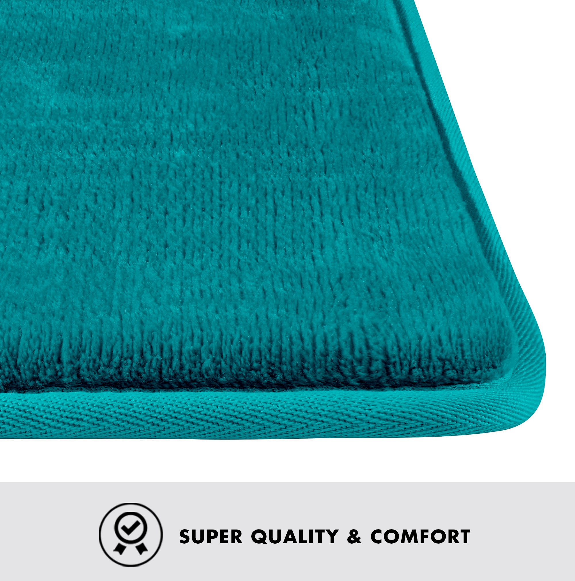 Genteele Memory Foam Bath Mat Non Slip Absorbent Super Cozy Velvet