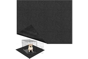 46" X 60" X 0.23'' Mat for Under Dog Crate, Non-Slip Rubber Kennel Mat for Crate to Protect Floors Extra Large Washable Absor