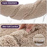 DEXI Bath Mat 50x80 cm Microfiber Non-Slip Beige, Ultra Soft, Machine Washable view 7