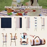 LARUTAN Waterproof Picnic Blanket 200x200CM Sandproof Beach Mat view 8