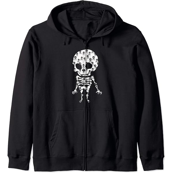 Rip Some Lip Unisex Skull Graphic Hoodie - Black Pullover Sweatshirt With Half Skull Design - View #10