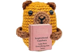 Mini Positive Cute Capybara, Handmade Inspirational Animal with Affirmation Cards, Emotional Support Gift for Women, Valentin