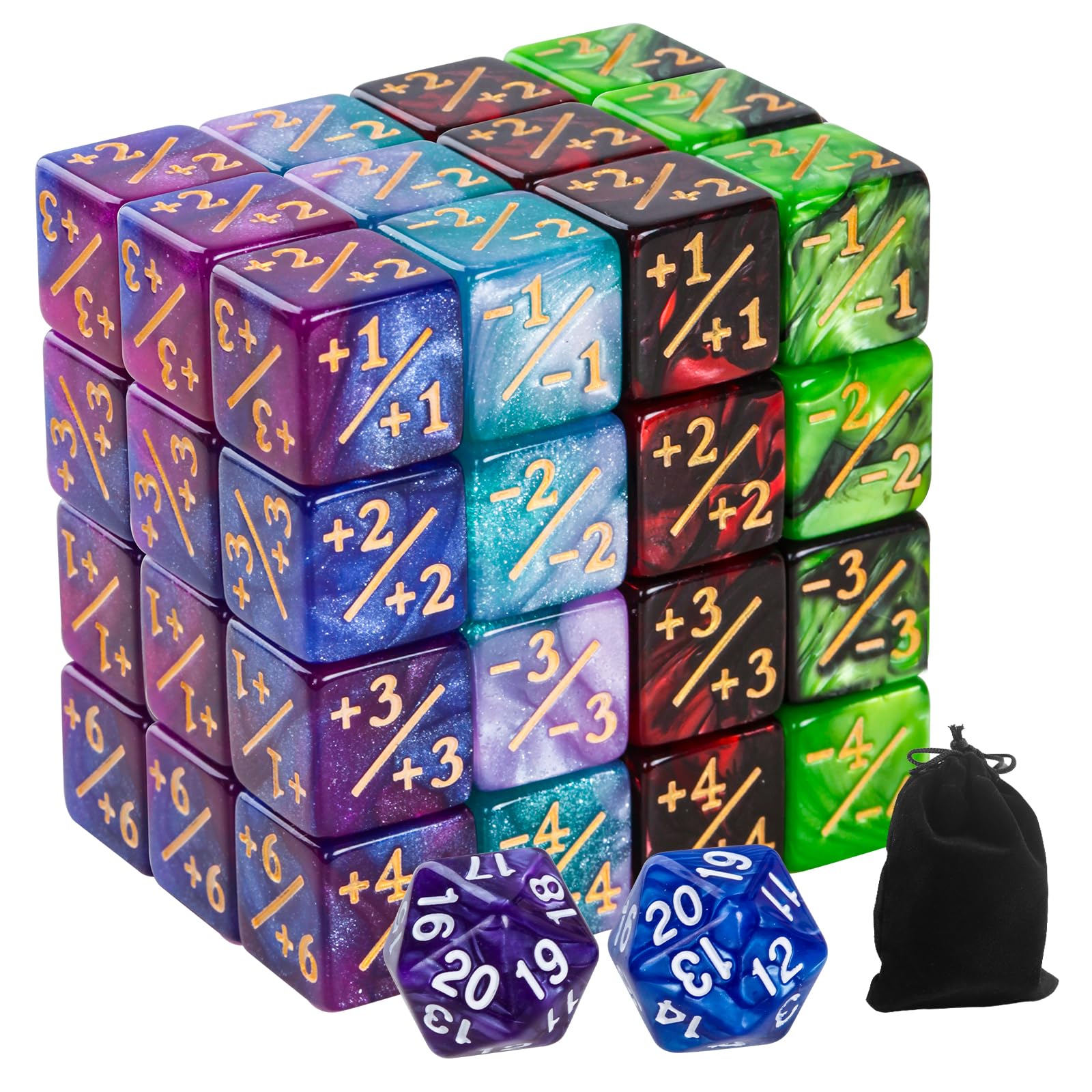 50 MTG Counters Dice Marble Bulk Spindown Life