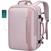 PIJUSHI Travel Backpack for Women Expandable Carry on Luggage Backpack Airline Approved Personal Item Laptop Bag(PE034 Light Purple)