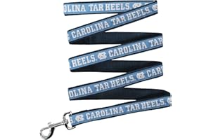 NCAA PET Leash, Medium, North Carolina Tar Heels, Shiny & Colorful Leash for Dogs & Cats Licensed by The NCAA