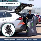 Bramble XL Stroller Bag Grey for Airplane Travel Twin Pram Bag 120x60x38cm view 2