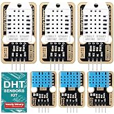 Lonely Binary 6-Pack DHT22 DHT11 Temperature Humidity Sensor AM2302 | 3x DHT22 (AM2302) + 3x DHT11; digital single-wire; DHT22 -40 to 80C, 0-100%RH; DHT11 0-50C; 3.3V-5V; for ESP32, Pico
