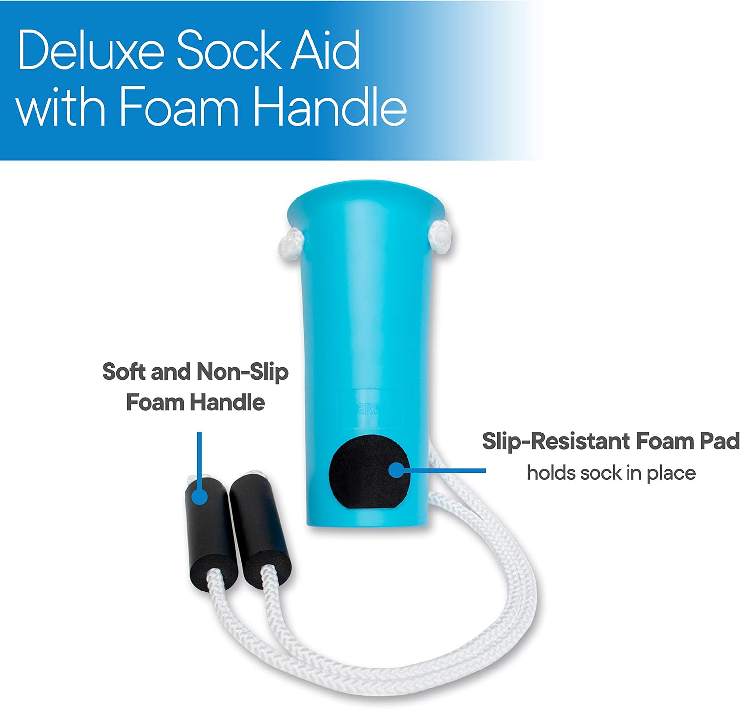 RMS Sock Aid Kit - Easy On Easy Off Device for Putting On Socks and Removing Socks or Stockings for Men and Women with Limited Mobility (Blue): Health & Personal Care