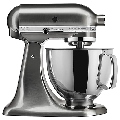 KitchenAid KSM152PSNK 5-Qt. Custom Metallic Series with Pouring Shield - Brushed Nickel