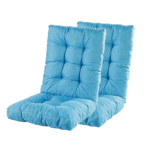 LYLNBYWK ROCKING CHAIR CUSHION, THICKENED TUFTED SEAT AND...