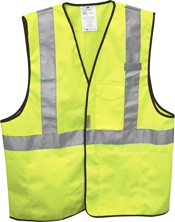 3M 9461880030T Reflective Safety Vest, Pockets, Adjustable Size, Yellow