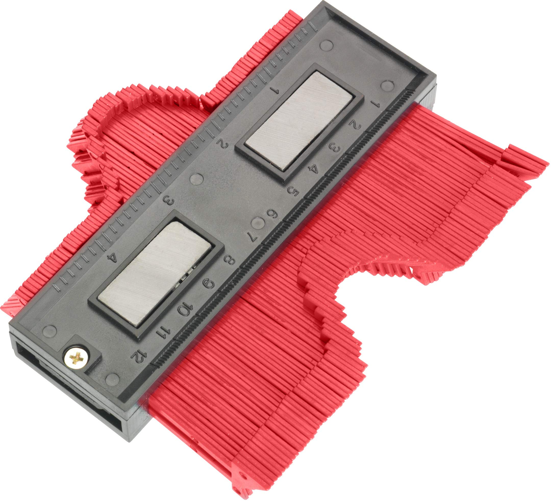 Contour gauge with magnet