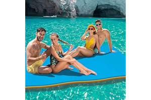 Stopsad 6'/9'/12'/18' Floating Water Mat, Foam Water Floating Pad, Tear-Resistant XPE Foam, Lily Pad for Water Recreation Pool, Beach, Ocean, Lake, Suitable for Multiple Users