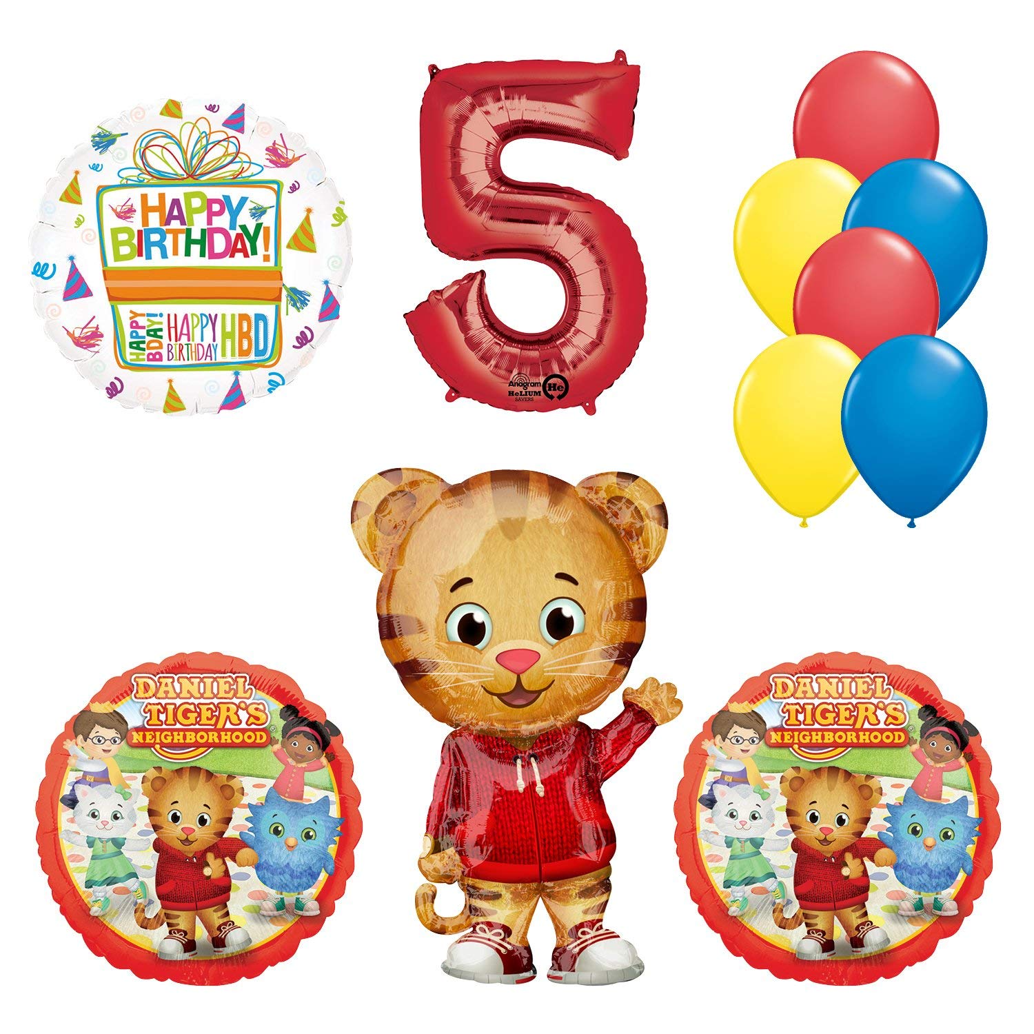Daniel Tiger Neighborhood 5th Birthday Party Supplies And Balloon