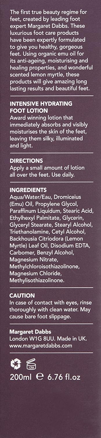 Margaret Dabbs Fabulous Feet Intensive Hydrating Foot Lotion Softens Dry and Tired Feet for All Skin Types 200ml - Image 4