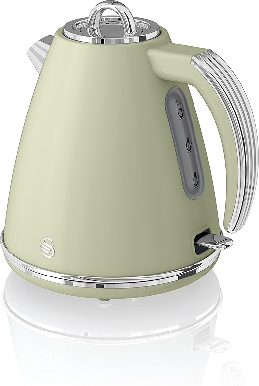 Swan, SK19020GN, Retro 1.5 Litre Jug Kettle with 360 Degree Rotational