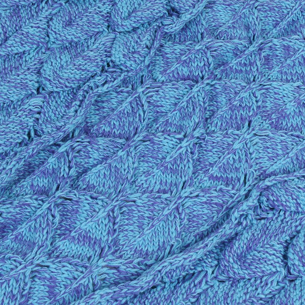 Awkli Warm Mermaid Tail Blanket Crochet Super Soft Comfortable Suitable for All Seasons Sleeping,Reading,Watching, Working,Sofa Blankets Gift for Mother Day, Halloween, Thanks Giving Day (Blue)