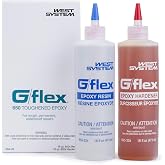 WEST SYSTEM G/Flex 650 Epoxy Resin and Hardener Kit | 16 oz. Bottles, Toughened Marine Epoxy for Fiberglass, Structural Repairs, and All Weather Use | Made in the USA