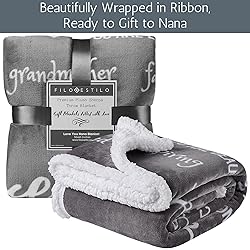 FILO ESTILO Nana Blanket from Grandkids, Happy