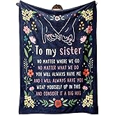 GiltGlimmer Sister Gifts, Sisters Birthday Gift from Sis, Big Little Soul Sisters Gift for Girls, to My Sister Throw Blanket for Graduation Mothers Day 60" x 50"