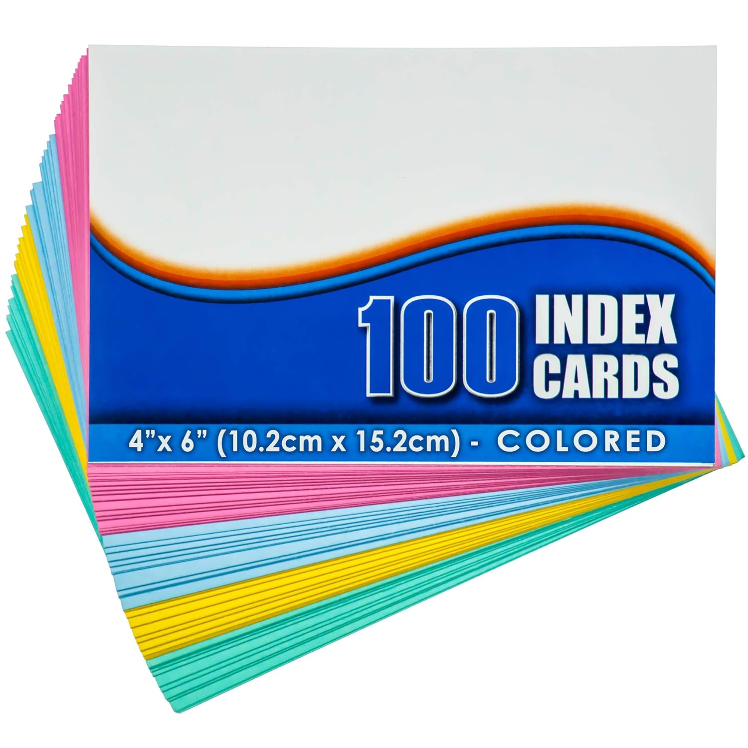 SteadMax 6 X 4 Colored Index Cards, Blank and Opaque Sight