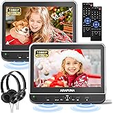 10.5" Portable DVD Player for Car with 1080P Full HD HDMI Input | Car DVD Player Dual Screen with Mounting Bracket, Headrest DVD Player Support Last Memory, USB/SD Card