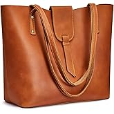 S-ZONE Genuine Leather Tote Bag for Women with Purse Organizer Large Shoulder Handbags Work