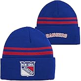 NHL Kids Youth 8-20 Official Cold Weather Striped Cuffed Knit Beanie Hat