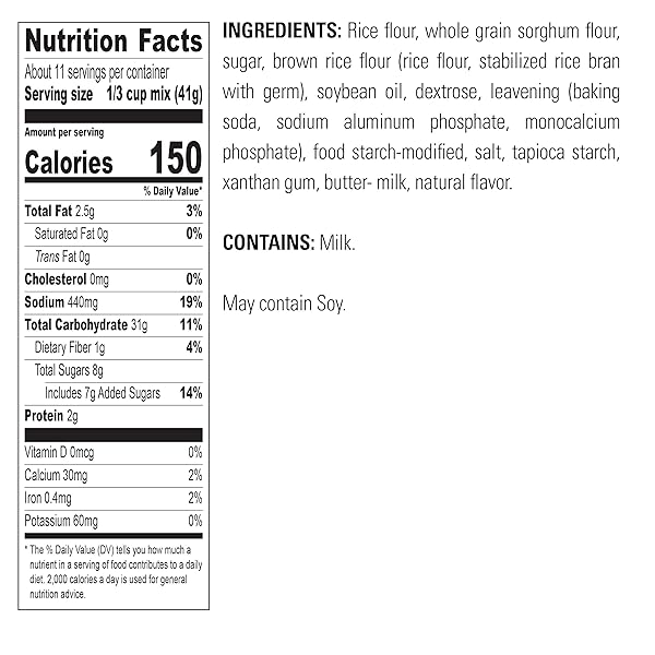 KRUSTEAZ GLUTEN FREE BUTTERMILK PANCAKE MIX, LIGHT & FLUFFY, 16 OZ BOXES (PACK OF 8)