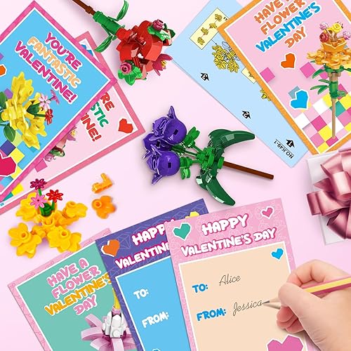 24 Pack Valentines Day Cards for Kids Classroom, Valentine