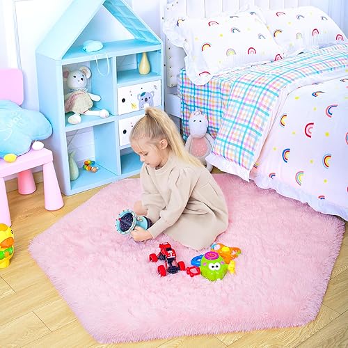 Junovo Round Nursery Rugs Girl Round Junovo Fluffy Round Area Rug