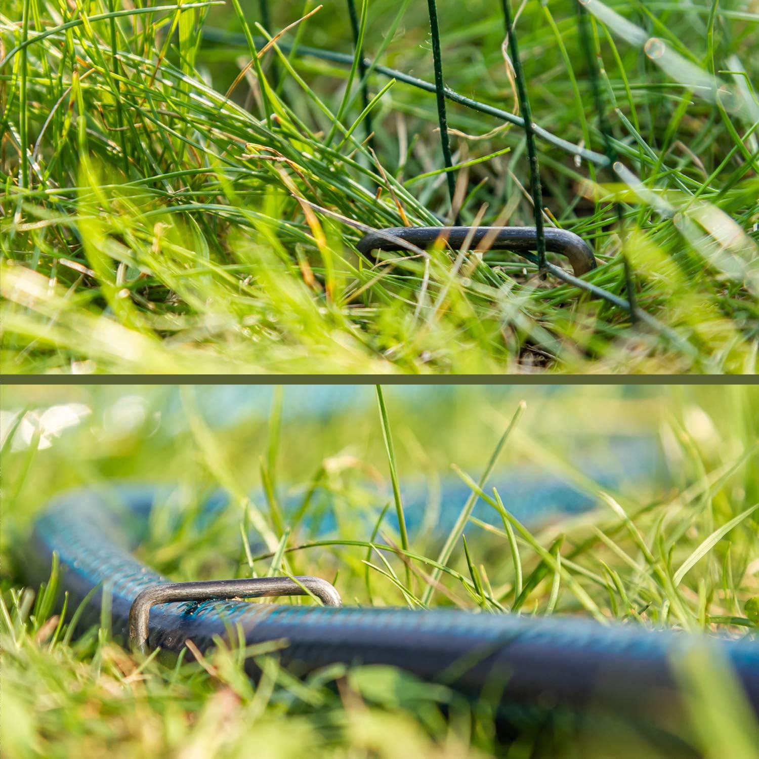 COM-FOUR® 50x Ground anchors made of carbon steel, Robust ground nails for fastening weed fleece and foils - Image 4