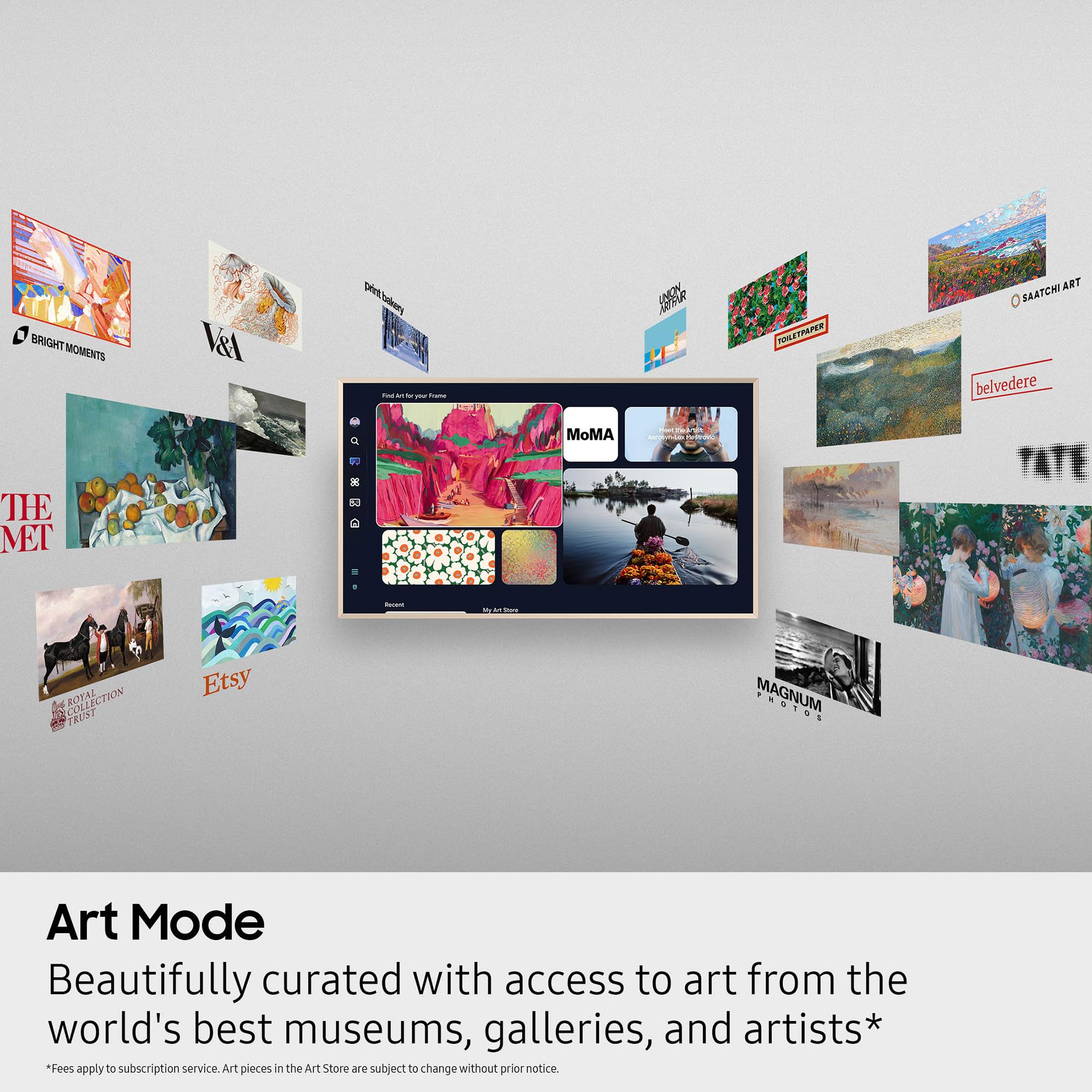 Samsung 55-Inch Class The Frame LS03F 4K QLED Smart TV (2025 Model) Slim Fit Wall Mount, Modern Frame Design, NQ4 AI Gen2 Processor, Art Mode, Artful Picture Quality, Samsung Vision AI, Alexa Built-in