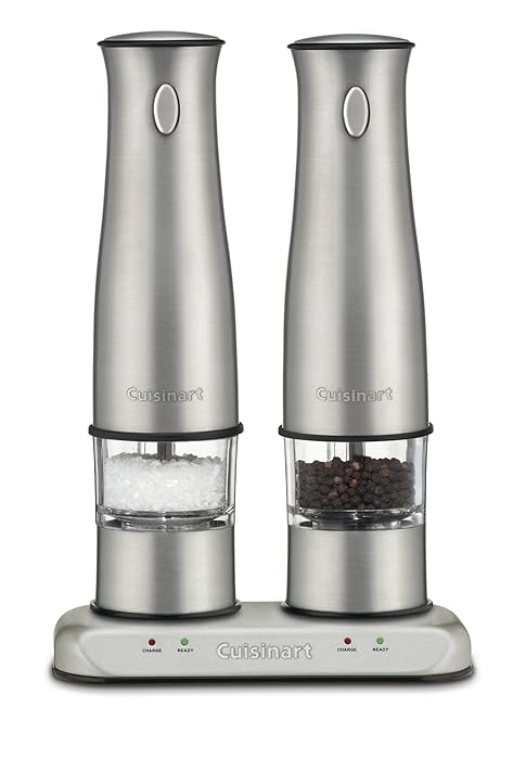 Cuisinart SP-2 Stainless Steel Rechargeable Salt and Pepper Mills (Renewed)